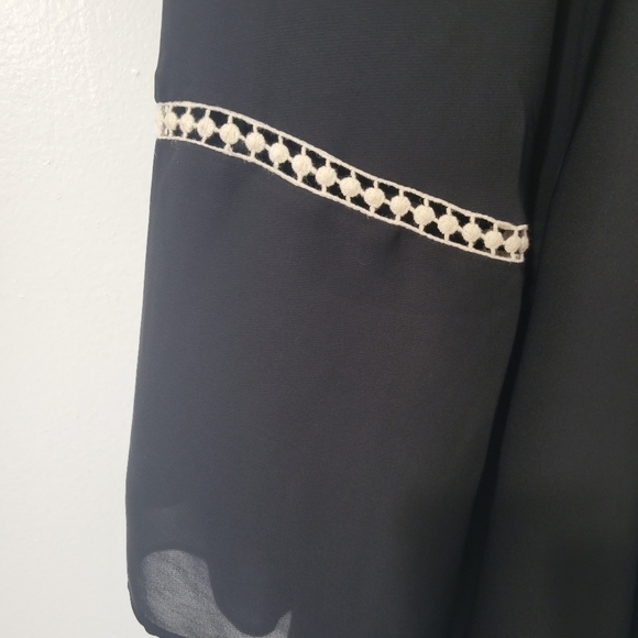 Parker Ruched Eyelet Asymmetrical Sheath Dress in Black Size XS - Picture 11 of 13